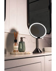 The Opal Freestanding LED 5x Magnified Mirror Gun Metal - BATHROOM - Mirrors - Soko and Co