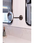 The Opal Wall-Mounted LED 5x Magnified Mirror Gun Metal - BATHROOM - Mirrors - Soko and Co
