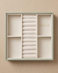 Atelier Stacking Jewellery Tray Set with Lid Sage - WARDROBE - Jewellery Storage - Soko and Co