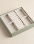 Atelier Stacking Jewellery Tray Set with Lid Sage - WARDROBE - Jewellery Storage - Soko and Co