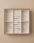 Atelier Stacking Jewellery Tray Set with Lid Taupe - WARDROBE - Jewellery Storage - Soko and Co