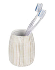 Tornano Ceramic Tumbler Gold - BATHROOM - Toothbrush Holders - Soko and Co