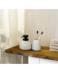 Tornano Ceramic Tumbler Gold - BATHROOM - Toothbrush Holders - Soko and Co