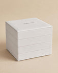 Atelier Stacking Jewellery Tray Set with Lid White - WARDROBE - Jewellery Storage - Soko and Co