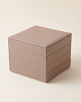 Atelier Stacking Jewellery Tray Set with Lid Taupe - WARDROBE - Jewellery Storage - Soko and Co