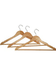 Wooden Coat Hangers with Bar 3 Pack - WARDROBE - Clothes Hangers - Soko and Co