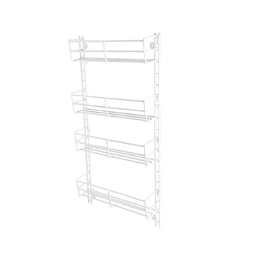 4 Tier Adjustable Wall Mounted Spice Rack White