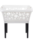 50L Laundry Basket on Legs White - LAUNDRY - Baskets and Trolleys - Soko and Co