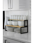 70cm Narrow Bamboo Pantry Shelf Matte Black - KITCHEN - Shelves and Racks - Soko and Co