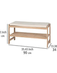 Acina Acacia Wood Shoe Bench - WARDROBE - Shoe Storage - Soko and Co