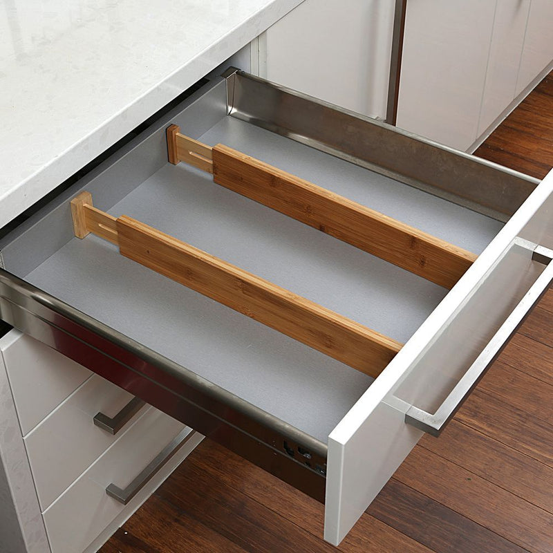 Bamboo Kitchen Drawer Dividers 2 Pack