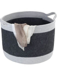 Bea 30L Round Felt Storage Basket Dark Grey - HOME STORAGE - Baskets and Totes - Soko and Co