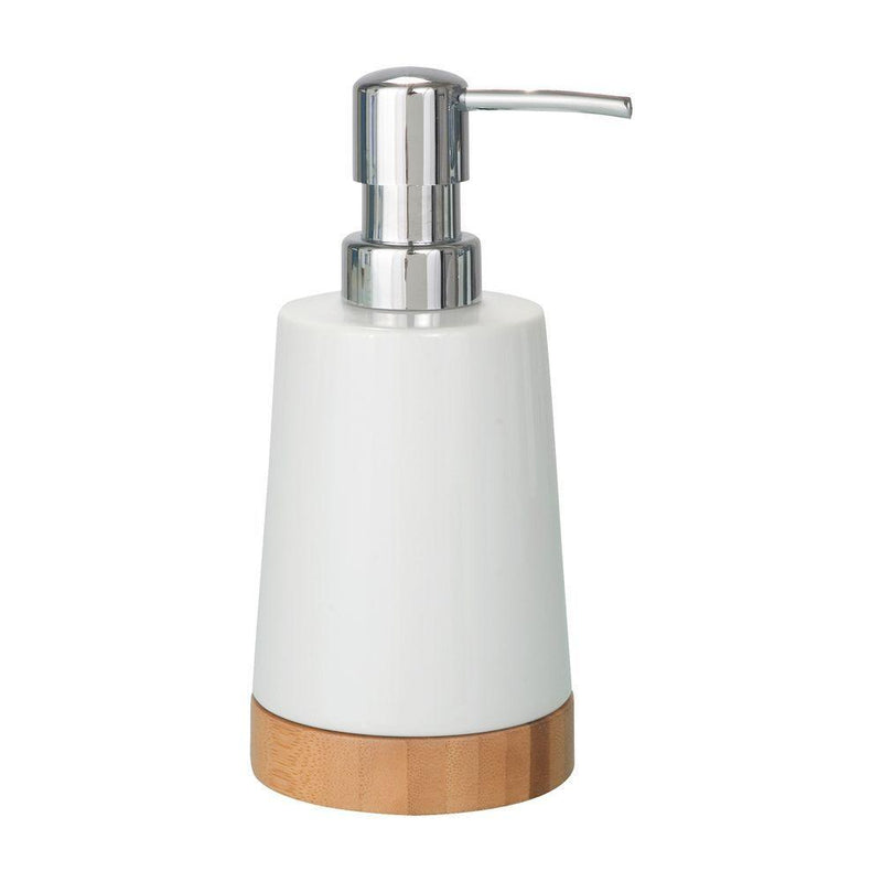 Ceramic & Bamboo Soap Dispenser