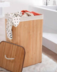 Collapsible Rectangular Bamboo Laundry Hamper - LAUNDRY - Hampers - Soko and Co