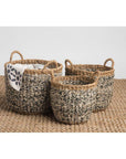 Ebony Large Round Seagrass Storage Basket - HOME STORAGE - Baskets and Totes - Soko and Co