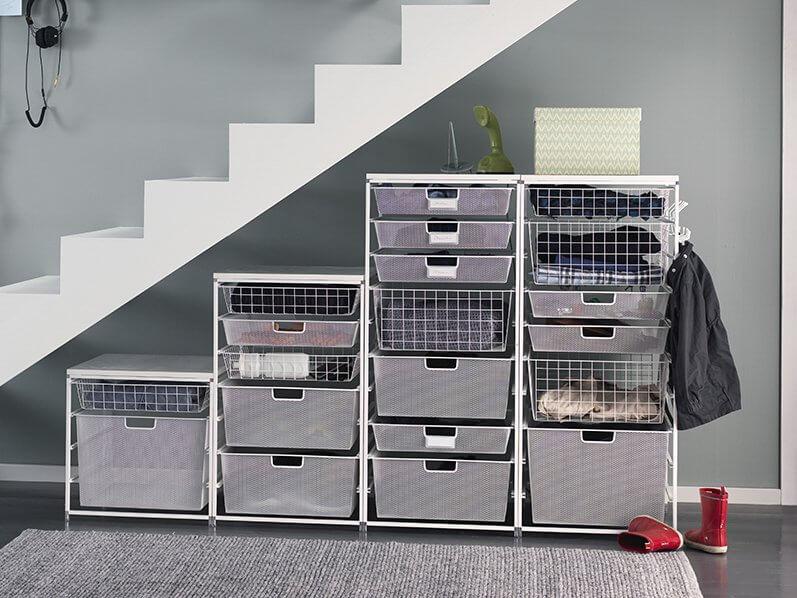 elfa medium mesh dresser white Elfa Basics 45 Standard Mesh Drawer Kit White