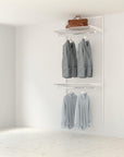 Elfa Double Trouble Wardrobe Storage Solution White - ELFA - Ready Made Solutions - Soko and Co