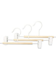 Frosted Timber Clip Pants Hangers 3 Pack White - WARDROBE - Clothes Hangers - Soko and Co