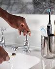 Joseph Joseph EasyStore Luxe Stainless Steel Toothbrush Caddy - BATHROOM - Toothbrush Holders - Soko and Co