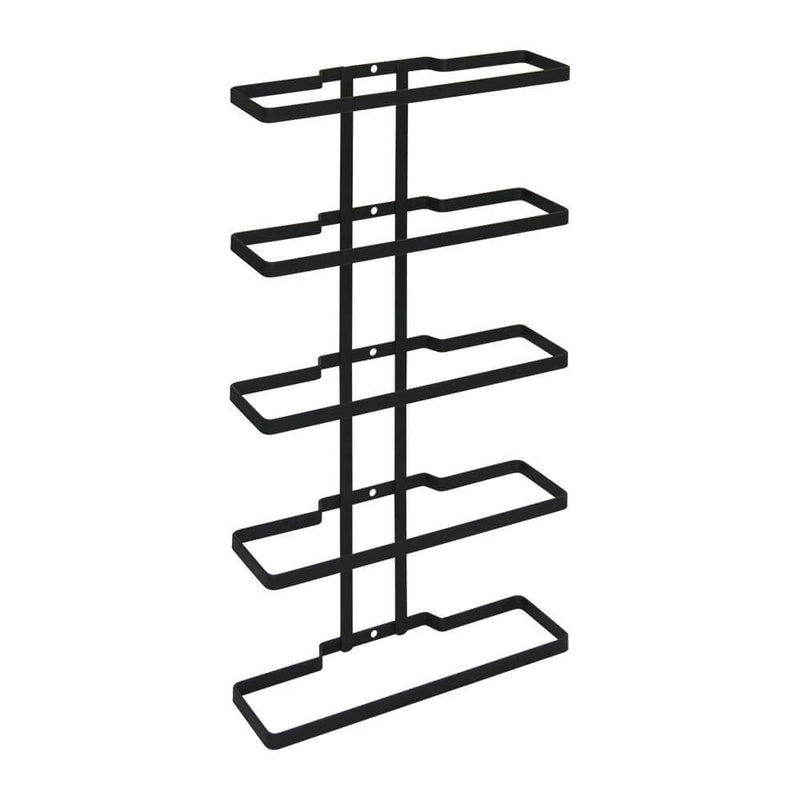 Lava 5 Bottle Wall Mounted Wine Rack Matte Black