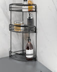 Origin 3 Tier Corner Shower Caddy & Shelf Matte Black - BATHROOM - Shower Caddies - Soko and Co