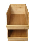 Stackable Open Front Bamboo Storage Basket - KITCHEN - Fridge and Produce - Soko and Co