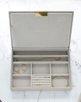 Stackers Classic Lidded Jewellery Box Taupe - WARDROBE - Jewellery Storage - Soko and Co