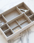 Stackers Supersize 11 Compartment Deep Jewellery Tray White - WARDROBE - Jewellery Storage - Soko and Co