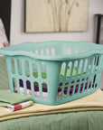 Sterilite 53L Laundry Basket Aqua/White - LAUNDRY - Baskets and Trolleys - Soko and Co