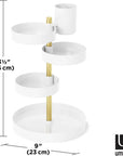 Umbra Pirouette Rotating Makeup Organiser White - BATHROOM - Makeup Storage - Soko and Co