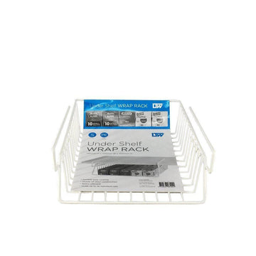 Under Shelf Kitchen Wrap Rack White