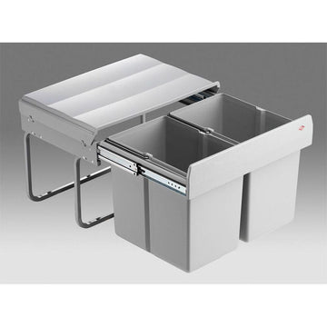 Wesco 30L Short Double Pull Out Cupboard Bin