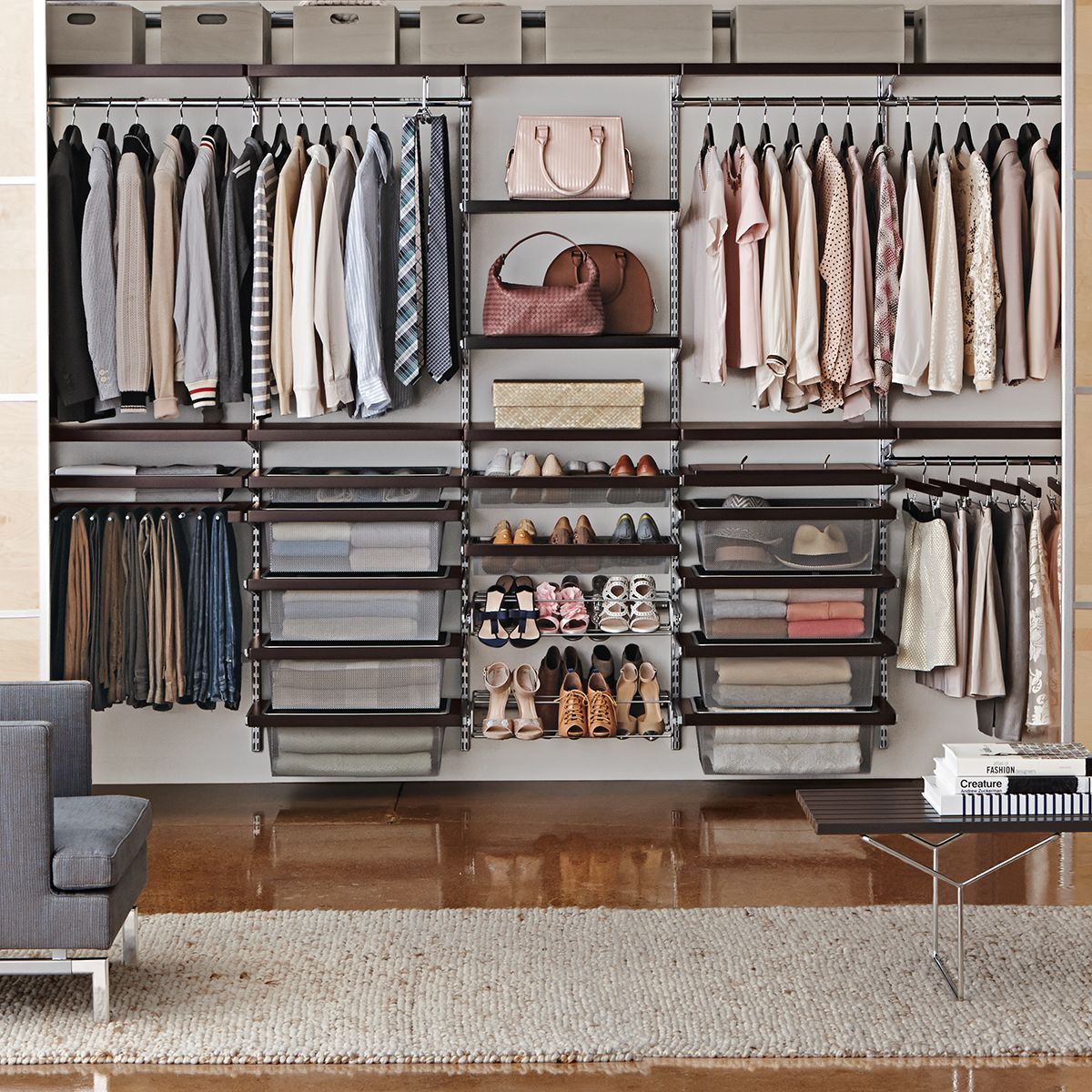 Elfa Graphite Ready Made Solutions - Custom and Modular Shelving