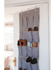 10 Pair Over Door Shoe Organiser Textured Grey - WARDROBE - Shoe Storage - Soko and Co