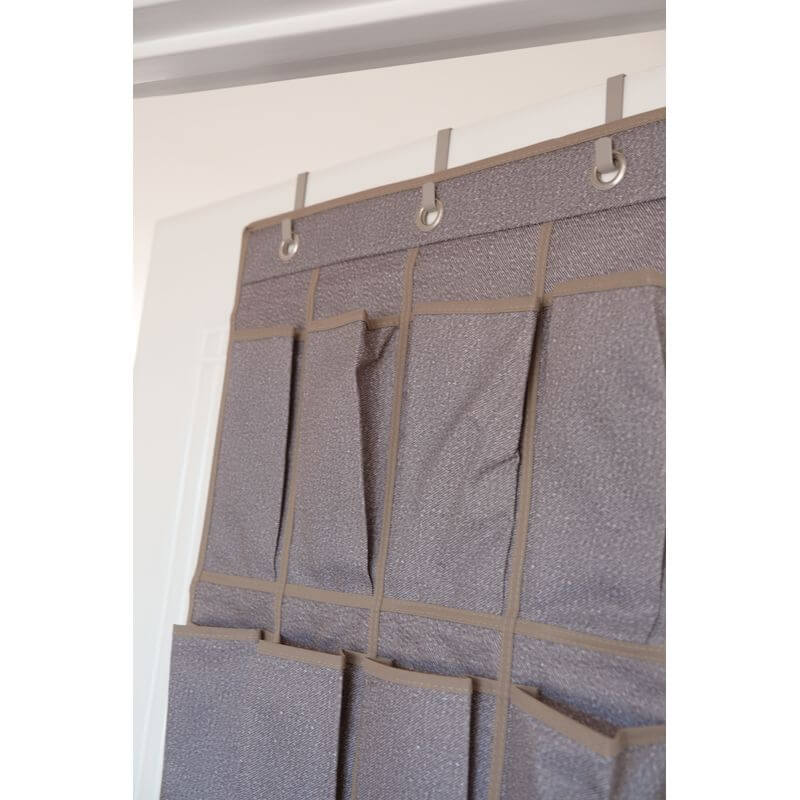 10 Pair Over Door Shoe Organiser Textured Grey - WARDROBE - Shoe Storage - Soko and Co