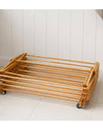 12 Rail Concertina Bamboo Clothes Airer on Wheels - LAUNDRY - Airers - Soko and Co
