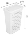 Slim Sterilite 62L Laundry Hamper White With Hinged Lid - LAUNDRY - Hampers - Soko and Co