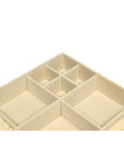 15 Compartment Velvet Jewellery Tray White - WARDROBE - Jewellery Storage - Soko and Co