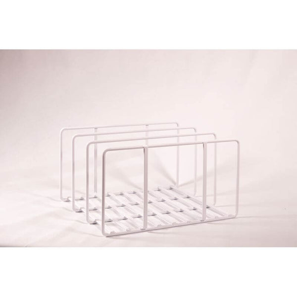 3 Section Wide Chopping Board Holder White