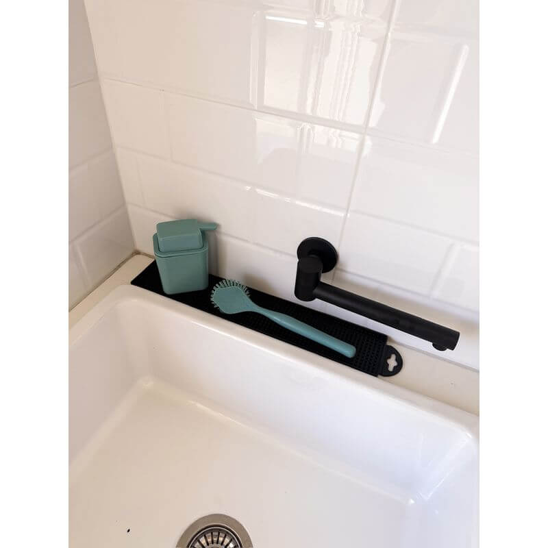 42cm Slim Silicone Dish Drying Mat Black - KITCHEN - Dish Racks and Mats - Soko and Co