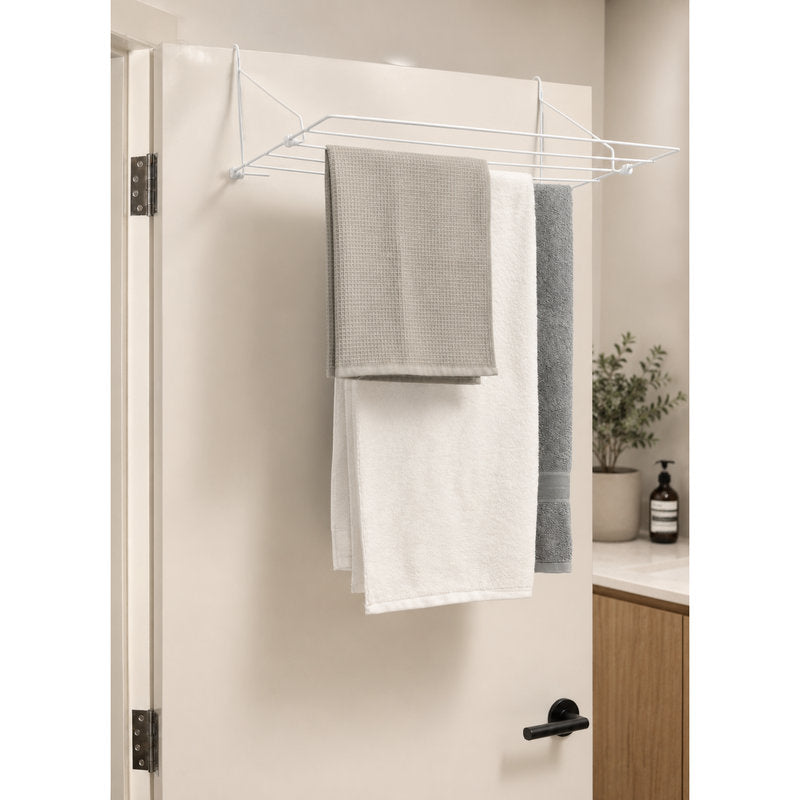 5 Rail Over Door Clothes Airer White - LAUNDRY - Airers - Soko and Co
