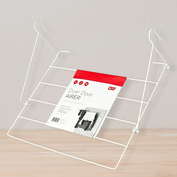 5 Rail Over Door Clothes Airer White
