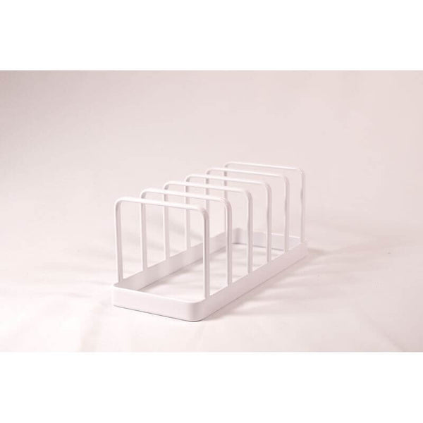 5 Section Slim Plate Rack White