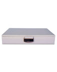 8 Compartment Lidded Leather and Velvet Jewellery Box Blush - WARDROBE - Jewellery Storage - Soko and Co