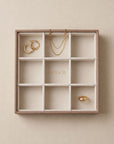 Atelier Stacking Jewellery Tray Set with Lid Taupe - WARDROBE - Jewellery Storage - Soko and Co