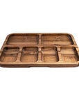 Acacia Wood 6 Compartment Grazing Platter - LIFESTYLE - Picnic - Soko and Co