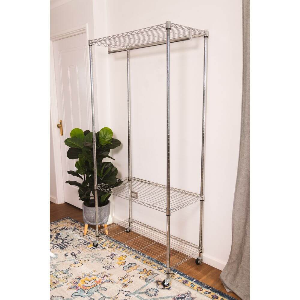 Adjustable Heavy Duty Wardrobe Shelving Unit 90cm - WARDROBE - Garment Racks - Soko and Co