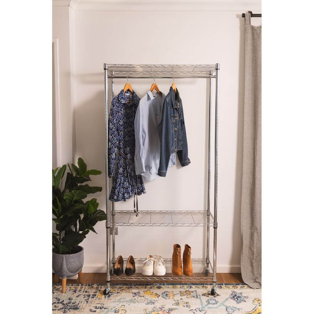 Adjustable Heavy Duty Wardrobe Shelving Unit 120cm - WARDROBE - Garment Racks - Soko and Co