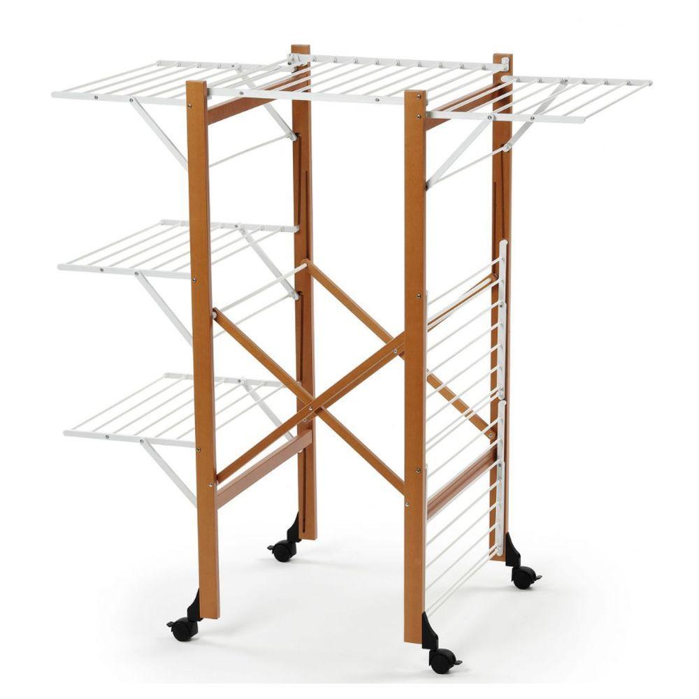 Aquilone Tall Clothes Airer in Cherry Wood - LAUNDRY - Airers - Soko and Co