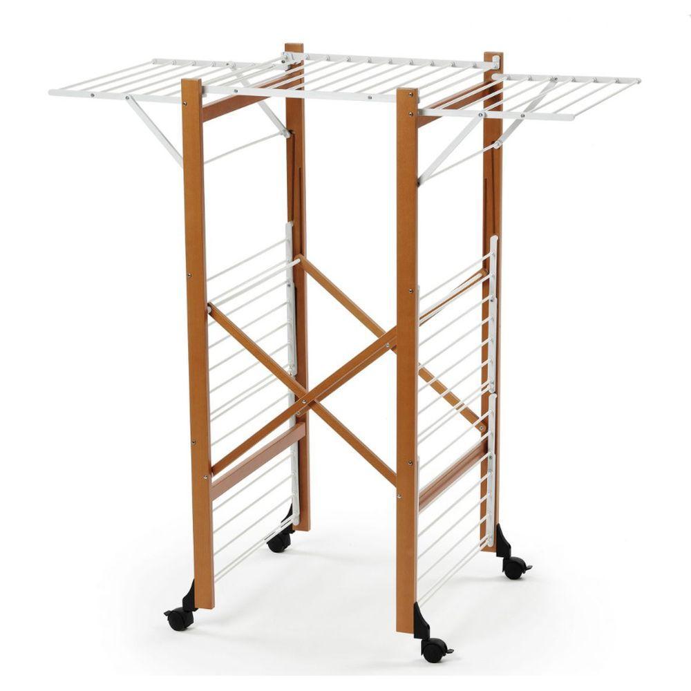 Aquilone Tall Clothes Airer in Cherry Wood - LAUNDRY - Airers - Soko and Co